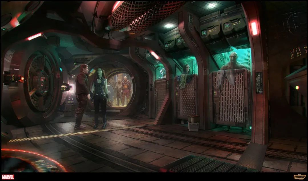 一组《银河护卫队3》的艺术概念图，耗子又在眨眼配图-漫威电影