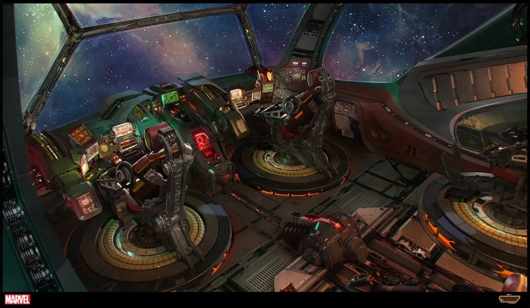 一组《银河护卫队3》的艺术概念图，耗子又在眨眼配图3-漫威电影